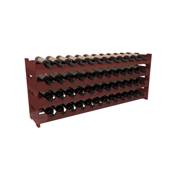 Living Series - 48 Bottle Scalloped Rack in Redwood Cherry stained without WineSafe™ Satin Sealant