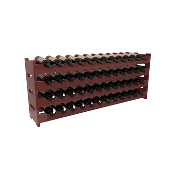 Living Series - 48 Bottle Scalloped Rack in Redwood Cherry stained with WineSafe™ Satin Sealant
