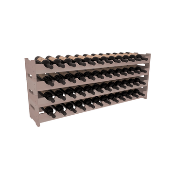Living Series - 48 Bottle Scalloped Rack in Redwood Greywash stained without WineSafe™ Satin Sealant