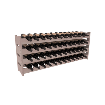 Living Series - 48 Bottle Scalloped Rack in Redwood Greywash stained with WineSafe™ Satin Sealant