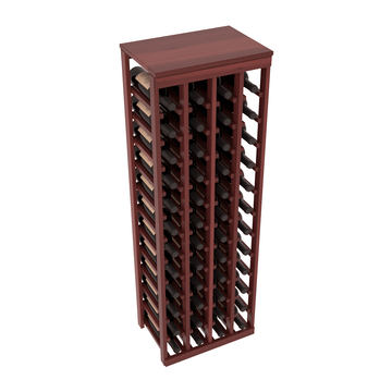 Living Series - 48 Bottle Tabletop Rack in Redwood Cherry stained with WineSafe™ Satin Sealant