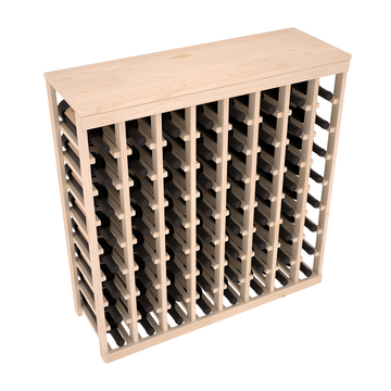 Living Series - 64 Bottle Tabletop Rack in Pine Unstained without WineSafe™ Satin Sealant