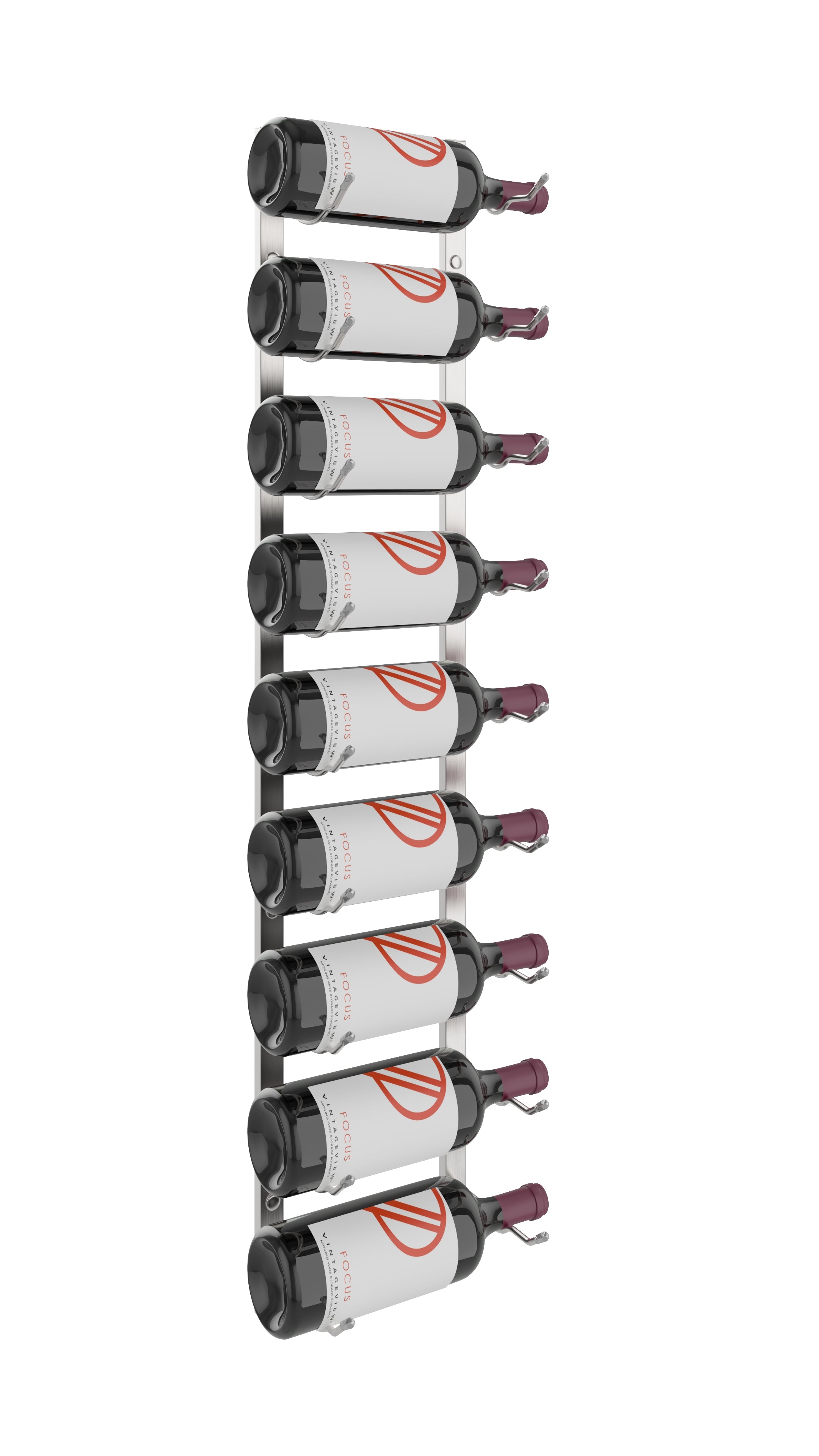 1.5L Wine Rack Single Deep in Brushed Nickel