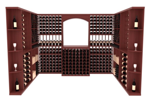 InstaCellar – Naples Wine Cellar Kit in Grand Mahogany Cherry stained with WineSafe™ Satin Sealant