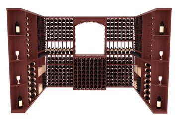 InstaCellar – Naples Wine Cellar Kit in Grand Mahogany Cherry stained with WineSafe™ Satin Sealant