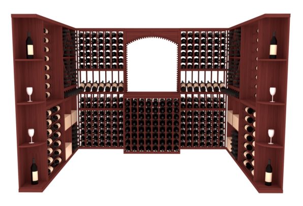 InstaCellar – Naples Wine Cellar Kit in Grand Mahogany Cherry stained without WineSafe™ Satin Sealant