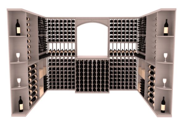 InstaCellar – Naples Wine Cellar Kit in Grand Mahogany Greywash stained with WineSafe™ Satin Sealant