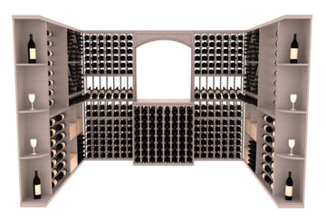 InstaCellar – Naples Wine Cellar Kit in Grand Mahogany Greywash stained with WineSafe™ Satin Sealant