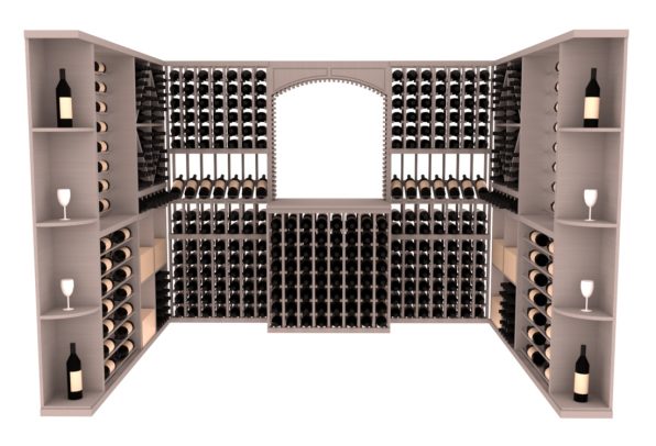 InstaCellar – Naples Wine Cellar Kit in Grand Mahogany Greywash stained without WineSafe™ Satin Sealant