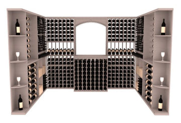 InstaCellar – Naples Wine Cellar Kit in Grand Mahogany Greywash stained without WineSafe™ Satin Sealant