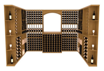 InstaCellar – Naples Wine Cellar Kit in Grand Mahogany Oak stained with WineSafe™ Satin Sealant