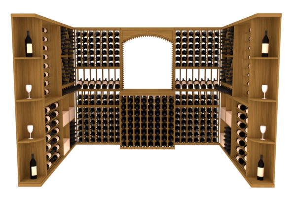 InstaCellar – Naples Wine Cellar Kit in Grand Mahogany Oak stained without WineSafe™ Satin Sealant