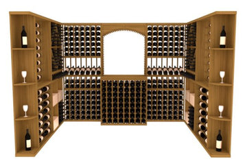 InstaCellar – Naples Wine Cellar Kit in Grand Mahogany Oak stained without WineSafe™ Satin Sealant