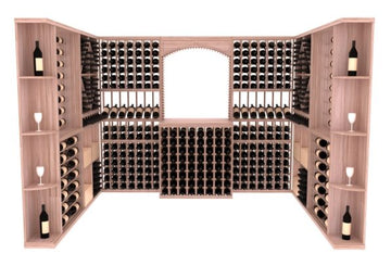InstaCellar – Naples Wine Cellar Kit in Grand Mahogany Unstained with WineSafe™ Satin Sealant