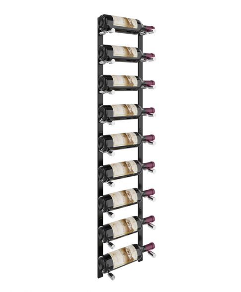 Flex Series Single Deep Wine Rack in Matte Black/Milled Aluminum