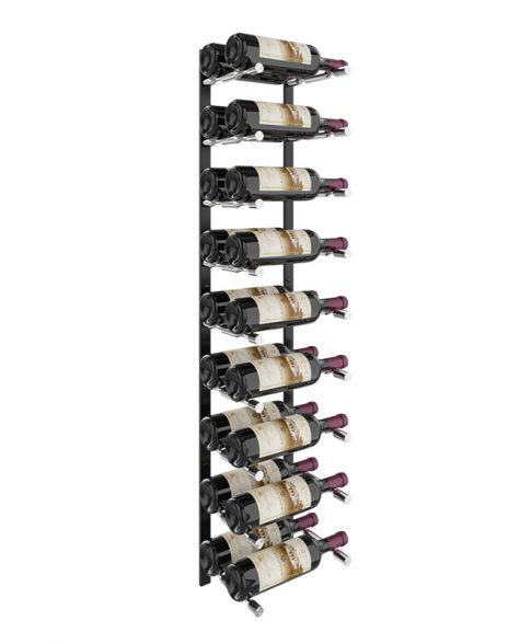 Flex Series Double Deep Wine Rack in Matte Black/Milled Aluminum