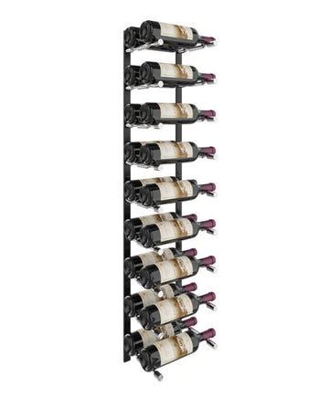Flex Series Double Deep Wine Rack in Matte Black/Milled Aluminum