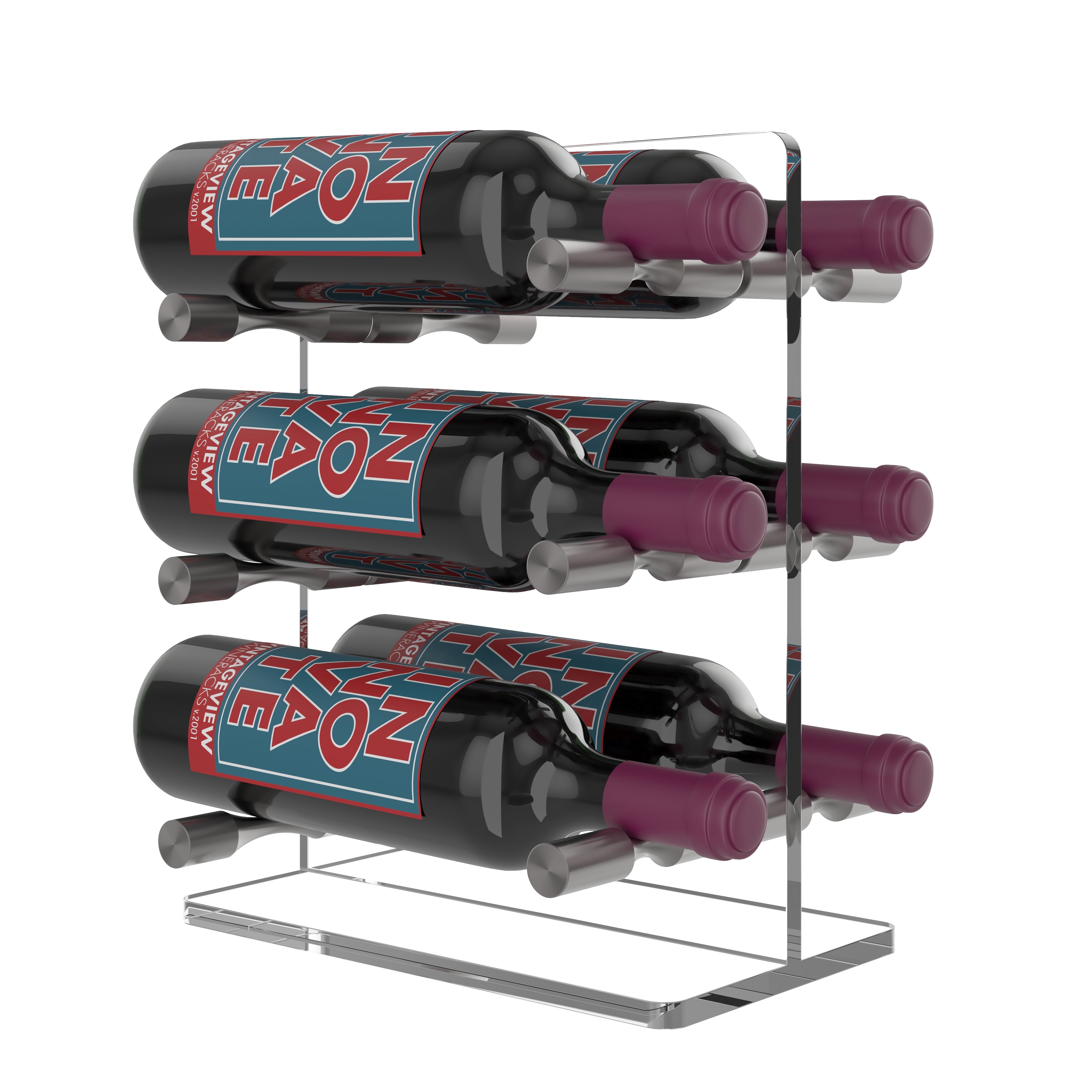 Mini T Tabletop Wine Rack in Gunmetal