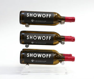 Mini T Tabletop Wine Rack in Milled Aluminum