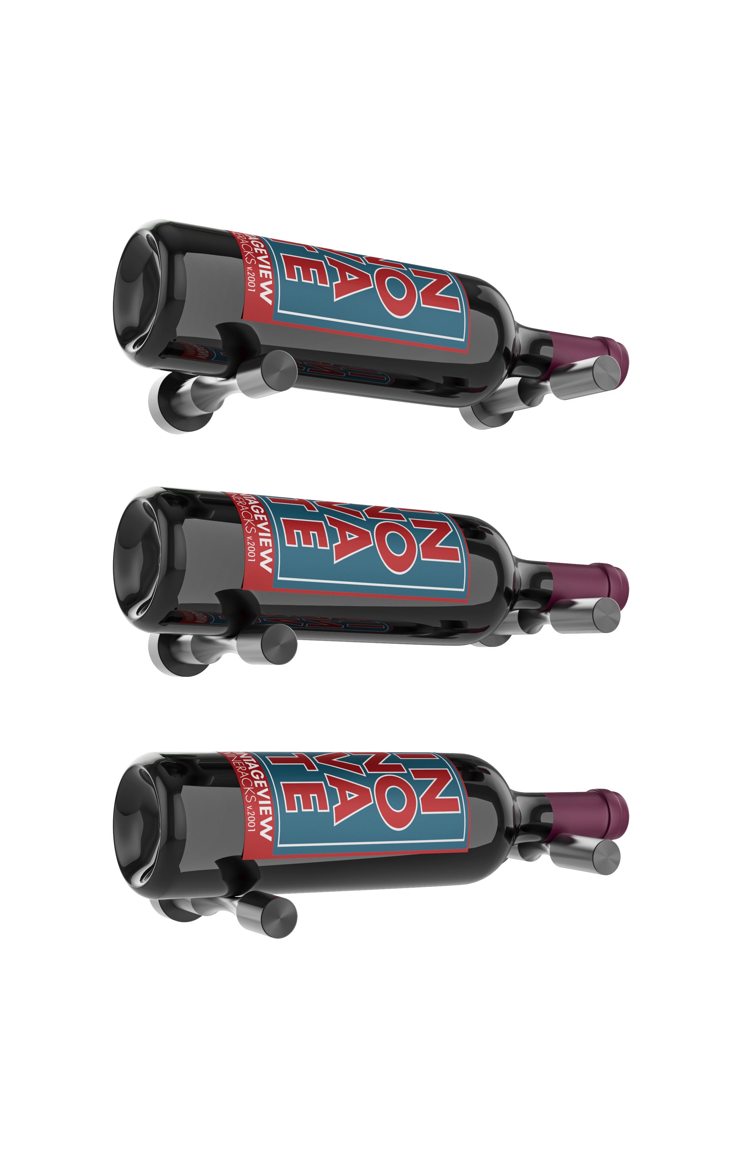 Vino Pins – 3 Bottle Designer Kit in Matte Black