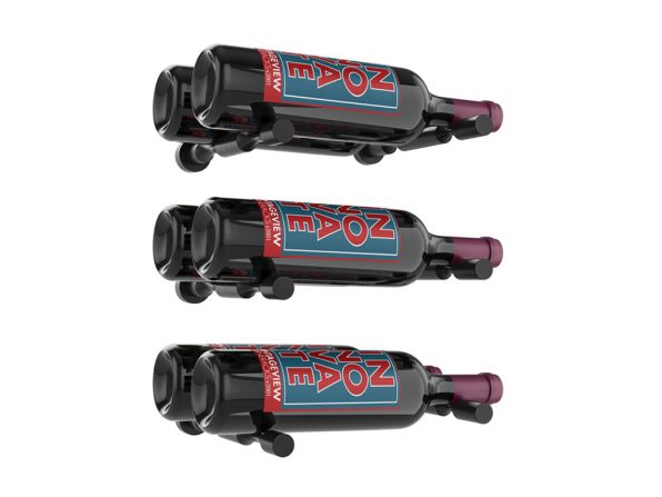 Vino Pins – 3 Bottle Designer Kit Double Deep in Matte Black