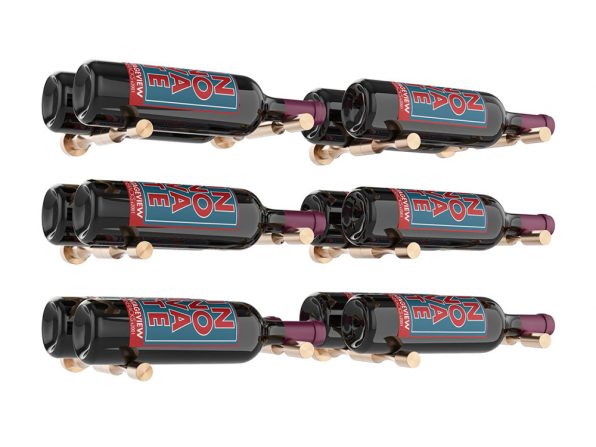 Vino Pins – 6 Bottle Designer Kit Double Deep in Golden Bronze