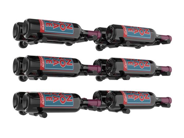 Vino Pins – 6 Bottle Designer Kit Double Deep in Matte Black