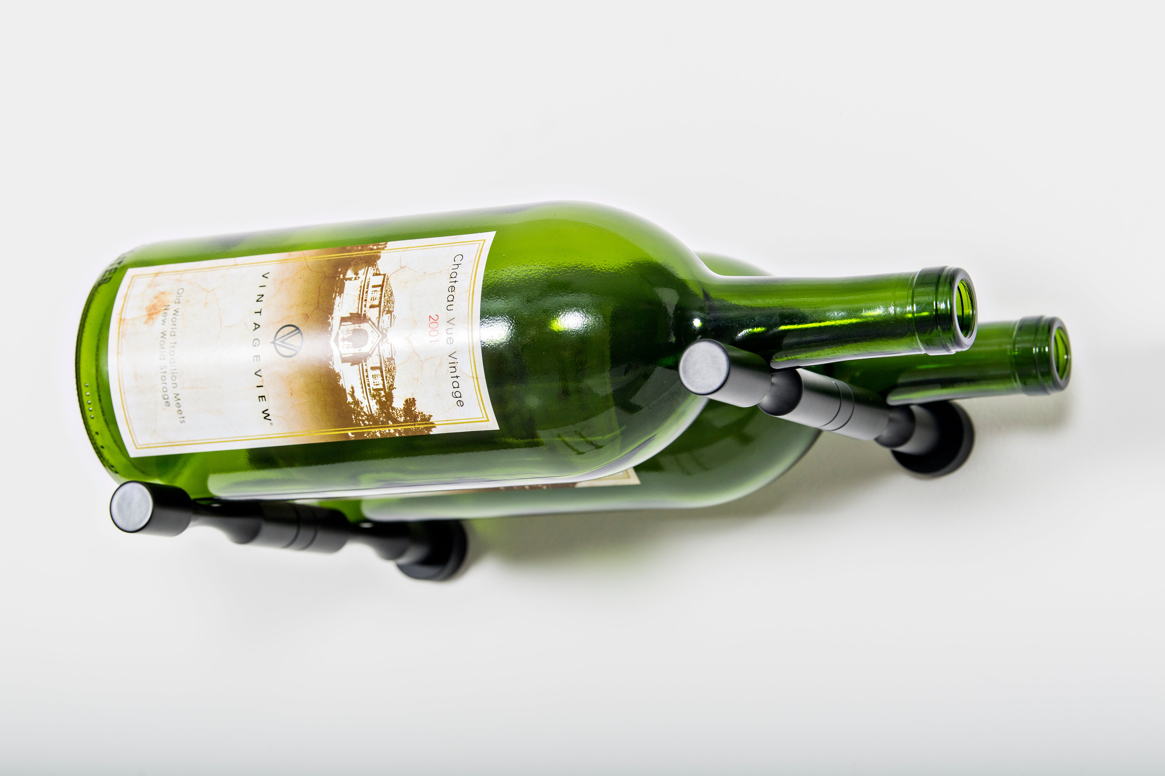 Vino Pins – 2 Bottle Magnum in Matte Black Drywall (includes Collars)