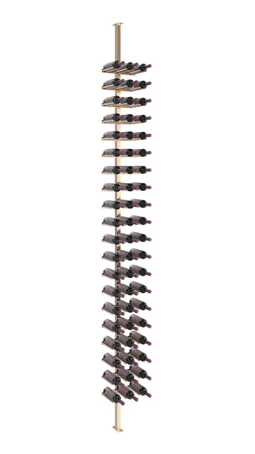 VINO RAILS POST KIT – 1 SIDE in 60 Bottles (3 Column) Golden Bronze