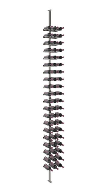 VINO RAILS POST KIT – 1 SIDE in 60 Bottles (3 Column) Gunmetal