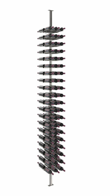 VINO RAILS POST KIT – 2 SIDE in 120 Bottles (3 Column) Gunmetal