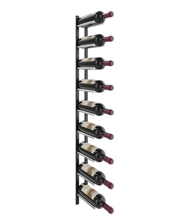 Flex Series Vino Rails 9 Bottle in Matte Black/Milled Aluminum