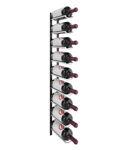 Flex Series Vino Rails Magnum 9 Bottle in Matte Black/Milled Aluminum