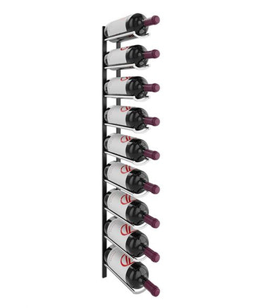 Flex Series Vino Rails Magnum 9 Bottle in Matte Black/Milled Aluminum