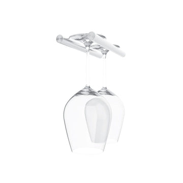 Vino Rails – Stemware Rack in Milled Aluminum Wood/Studs