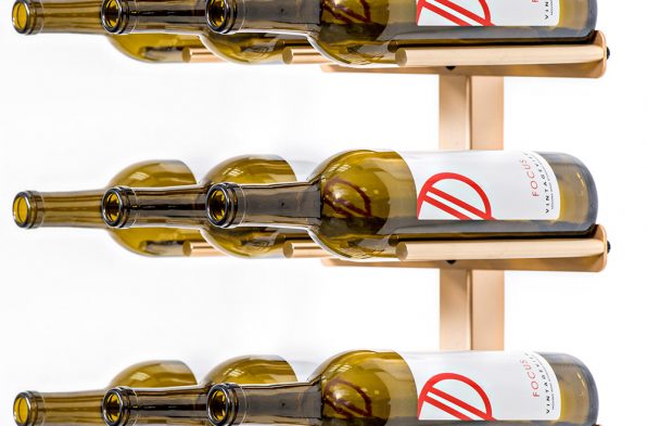 Flex Series Vino Rails in 3 Bottles (3 Column) Golden Bronze