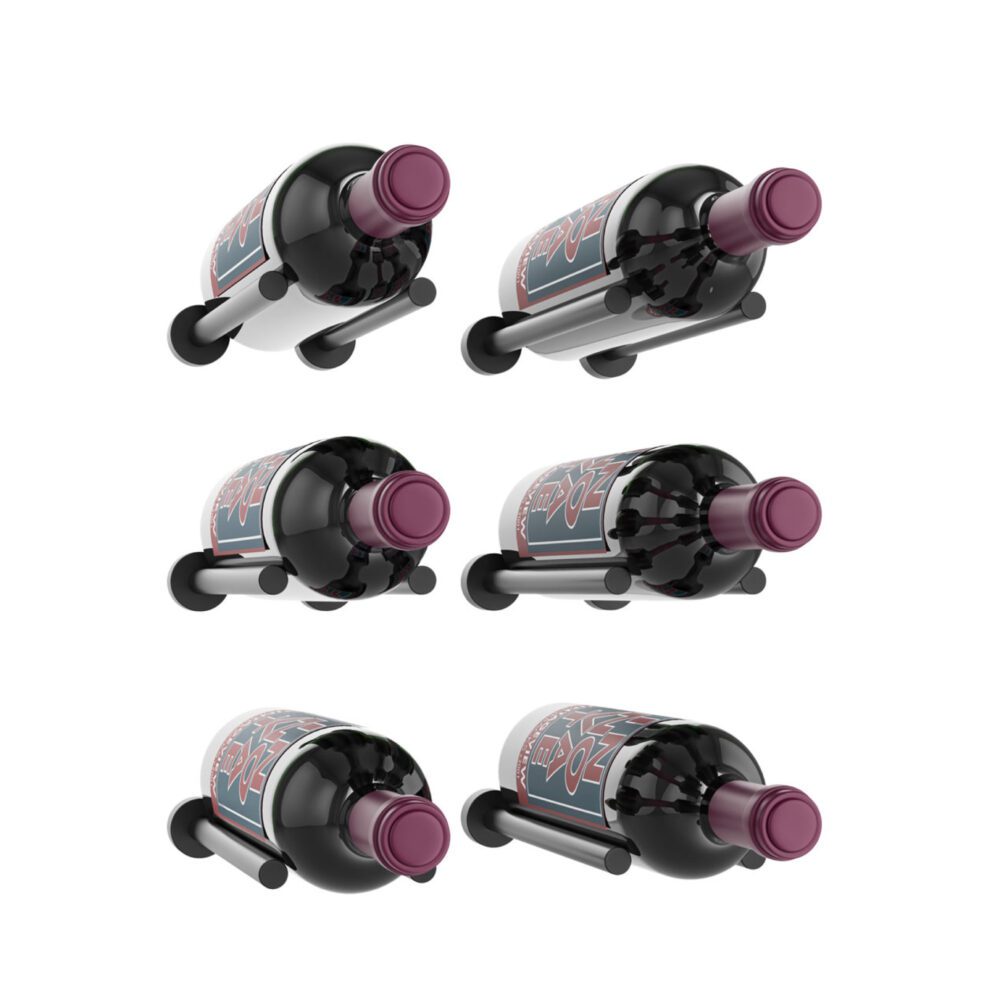 Vino Rails – 6 Bottle Designer Kit in Matte Black