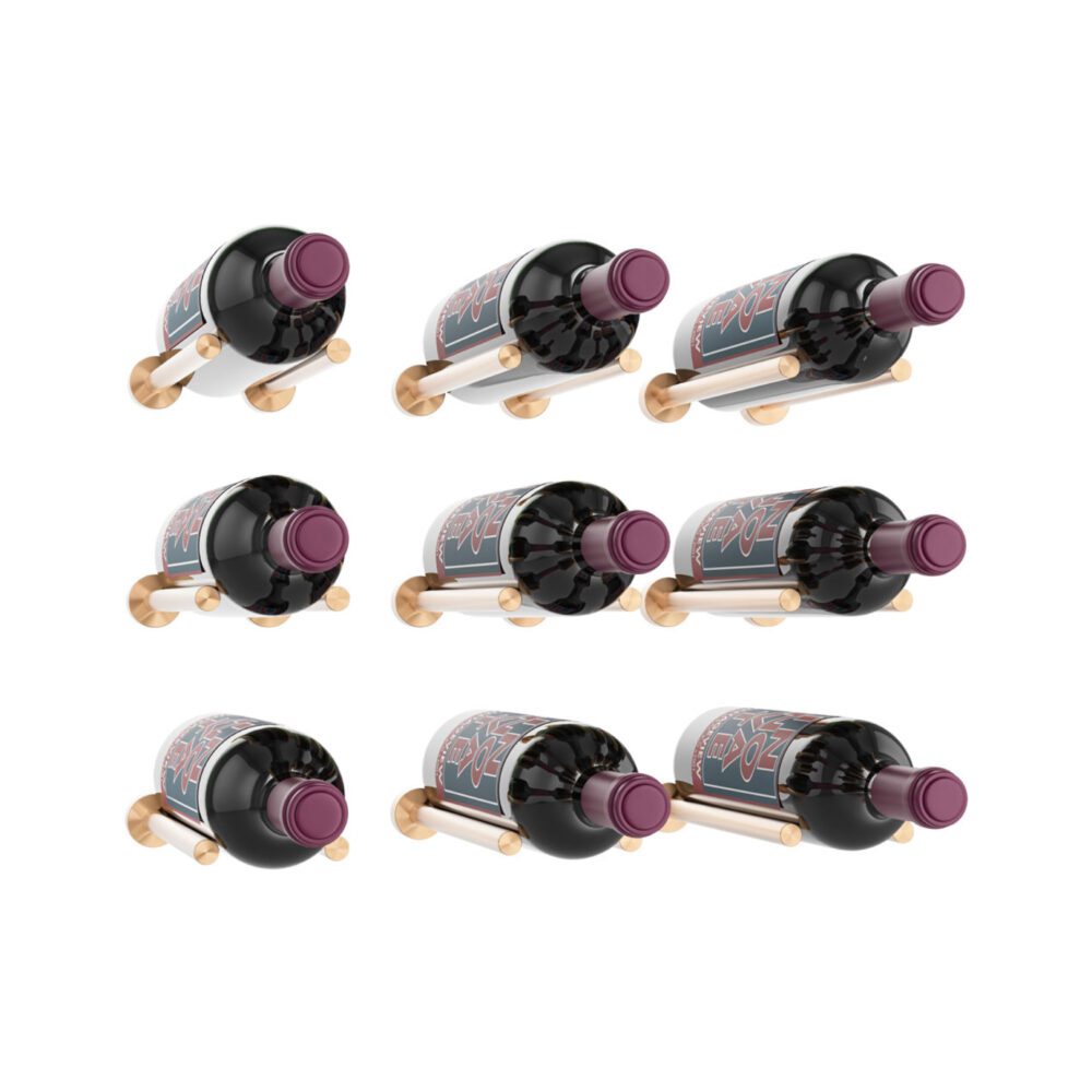Vino Rails – 9 Bottle Designer Kit in Golden Bronze