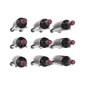 Vino Rails – 9 Bottle Designer Kit in Gunmetal