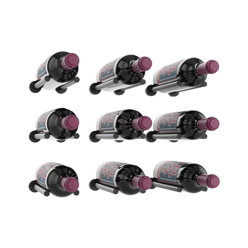 Vino Rails – 9 Bottle Designer Kit in Matte Black