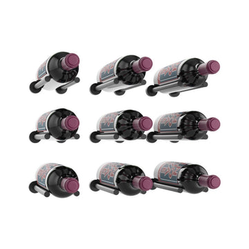 Vino Rails – 9 Bottle Designer Kit in Matte Black