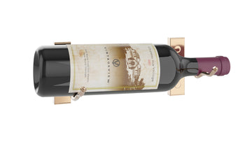 W Series Wine Rack Bottle Height (wall mounted metal wine storage) in 1 Bottle (Single Deep) Golden Bronze