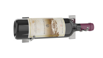 W Series Wine Rack Bottle Height (wall mounted metal wine storage) in 1 Bottle (Single Deep) Gunmetal