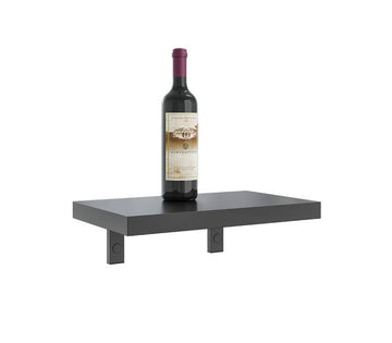 W Series Shelf (wall mounted metal wine rack accessary) in Matte Black 8-1/2in (Double Deep)
