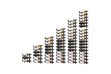 W Series Under the Stairs (wall mounted metal wine rack kit) in 63 Bottles (Single Deep) Matte Black