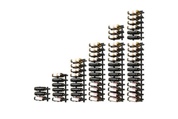 W Series Under the Stairs (wall mounted metal wine rack kit) in 126 Bottles (Double Deep) Matte Black