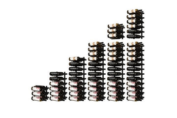 W Series Under the Stairs (wall mounted metal wine rack kit) in 189 Bottles (Triple Deep) Matte Black