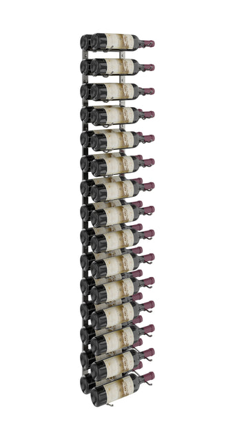W Series Wine Rack 5 (wall mounted metal wine rack kit) in 30 Bottles (Double Deep) Gunmetal