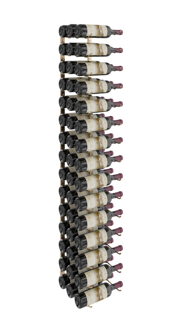 W Series Wine Rack 5 (wall mounted metal wine rack kit) in 45 Bottles (Triple Deep) Golden Bronze