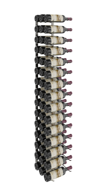 W Series Wine Rack 5 (wall mounted metal wine rack kit) in 45 Bottles (Triple Deep) Gunmetal